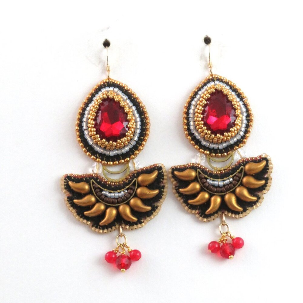 Beaded Crystal earrings handmade